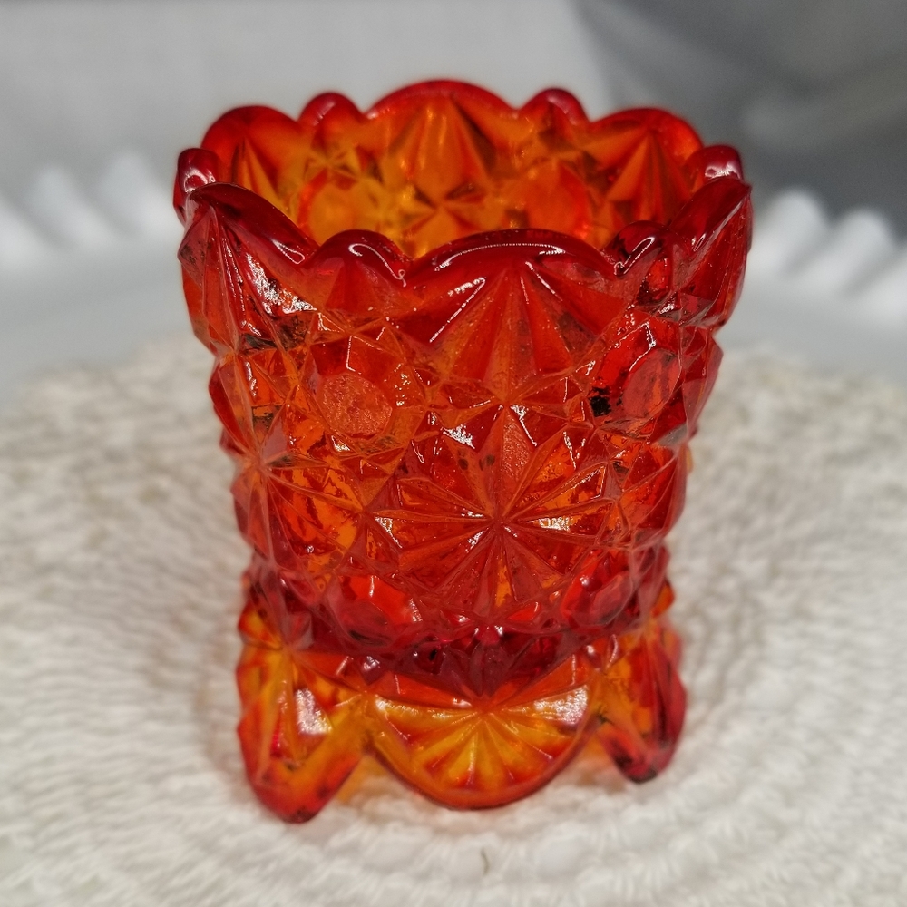 FENTON AMBERINA TOOTHPICK HOLDER
